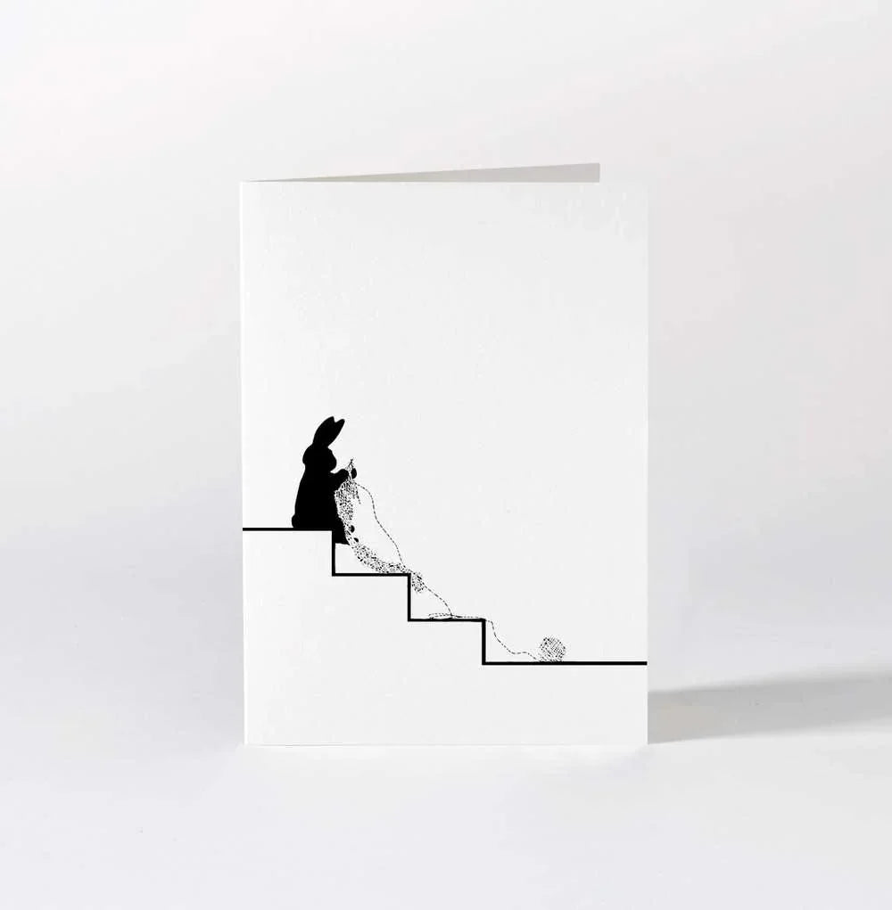 HAM Knitting Rabbit Card - Laywine's