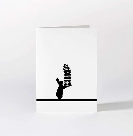 HAM Present Giving Rabbit Card - Laywine's