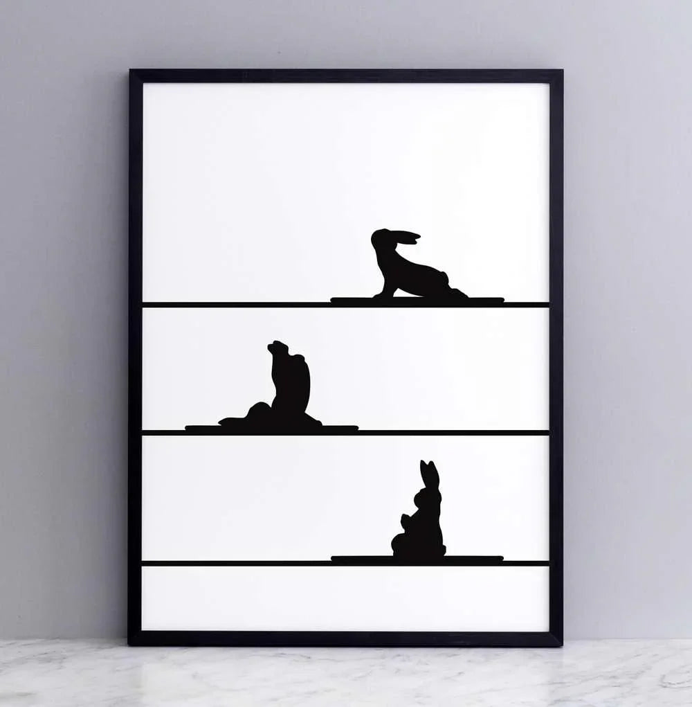 HAM Yoga Rabbit Print - Laywine's