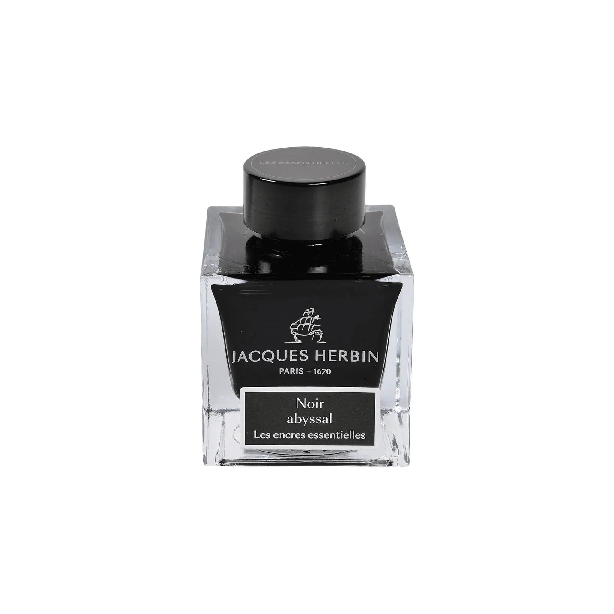 Jacques Herbin Noir Abyssal Ink Bottle 50ml - Laywine's