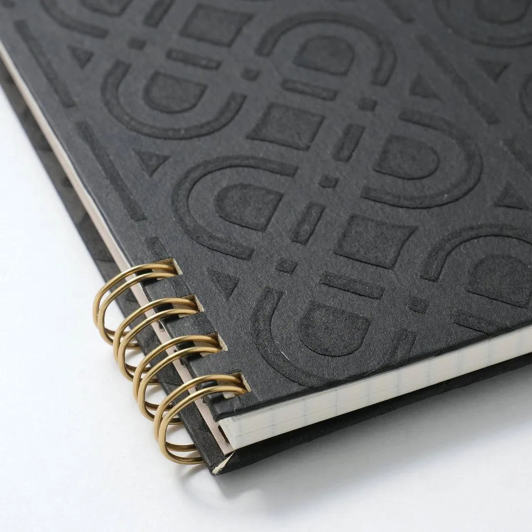Kakimori Yamatsugi Paper Mill Black Wirebound B6 Notebook - Laywine's