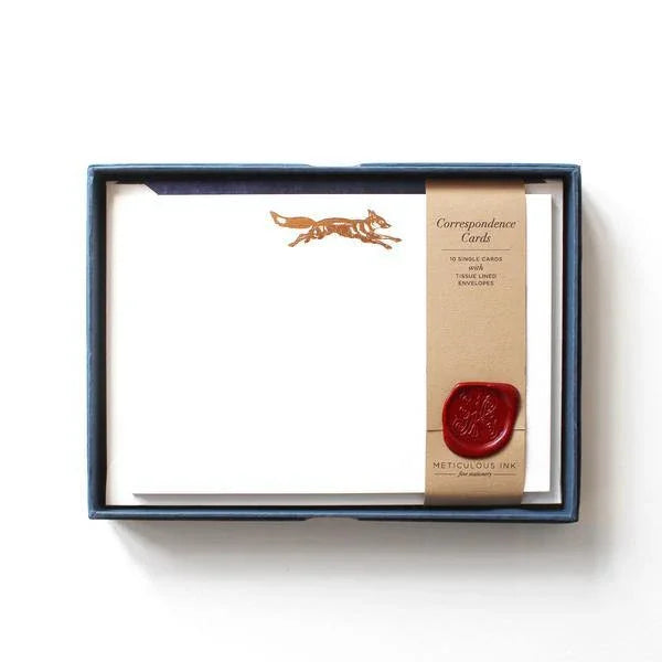 Meticulous Ink Fox Correspondence Cards - Laywine's
