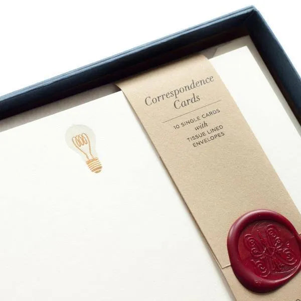 Meticulous Ink Light Bulb Correspondence Cards - Laywine's