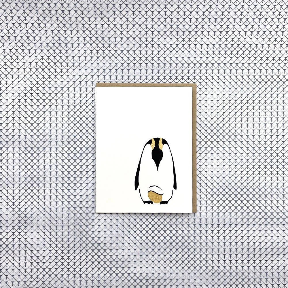 Middle Dune Penguin Baby Card - Laywine's
