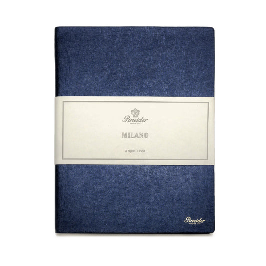 Pineider Milano Leather Laid Notebook Large - Laywine's