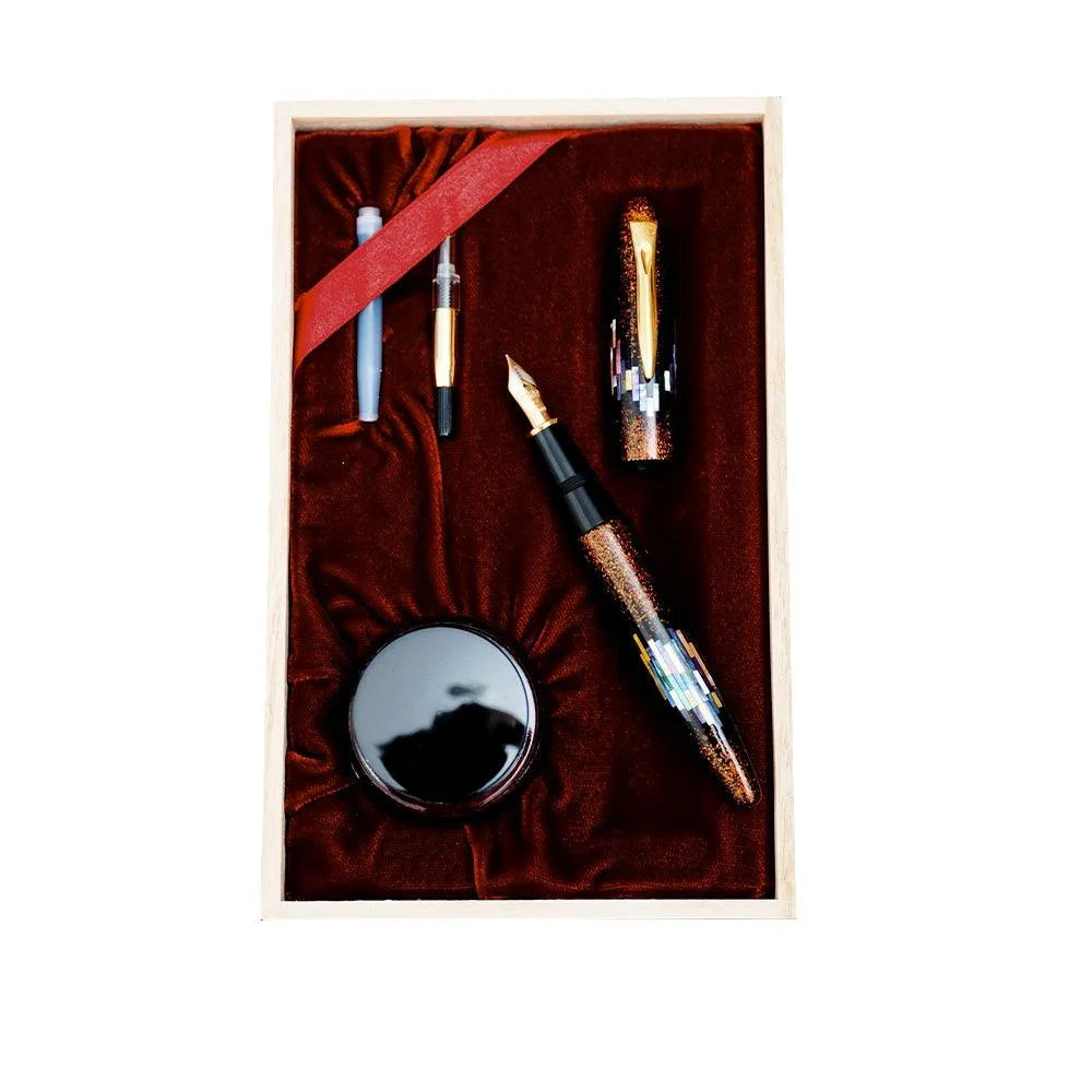 Platinum Aizu Maki-E Aurora Fountain Pen - Laywine's