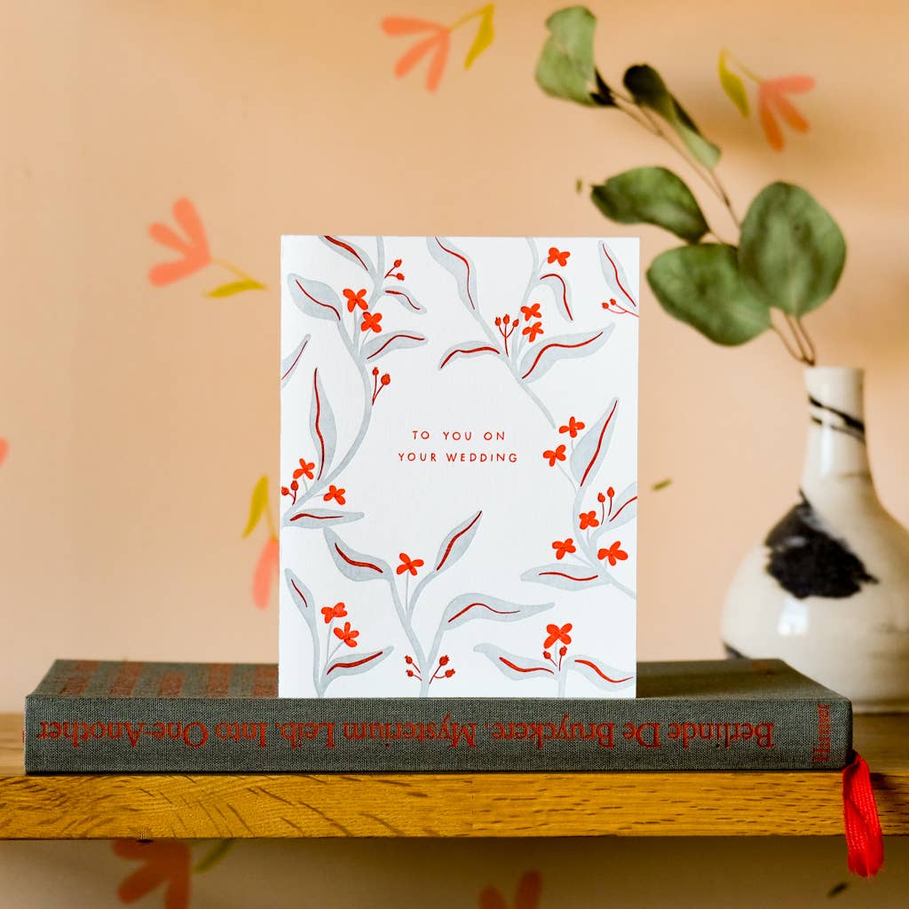 Homework Letterpress To You on Your Wedding Card