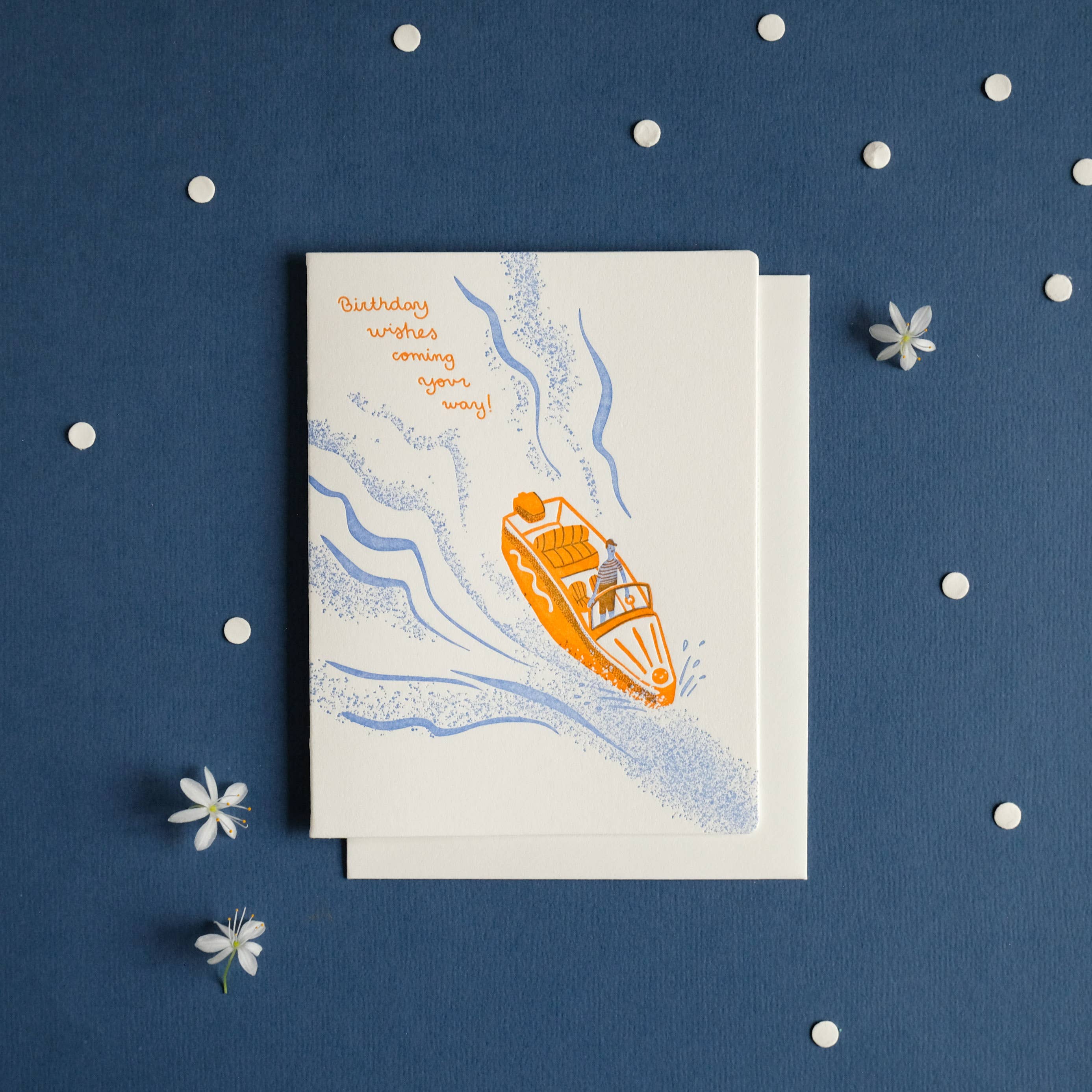 Homework Letterpress Birthday Boat Card