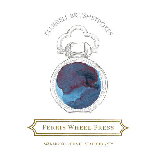 Ferris Wheel Press Bluebell Brushstrokes Ink Bottle 38ml