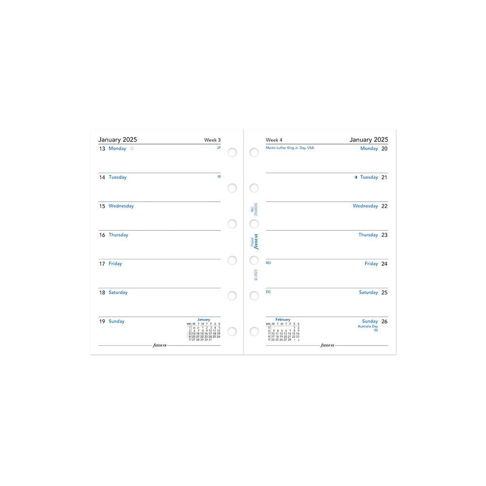 Filofax Pocket Week on a Page, 2025