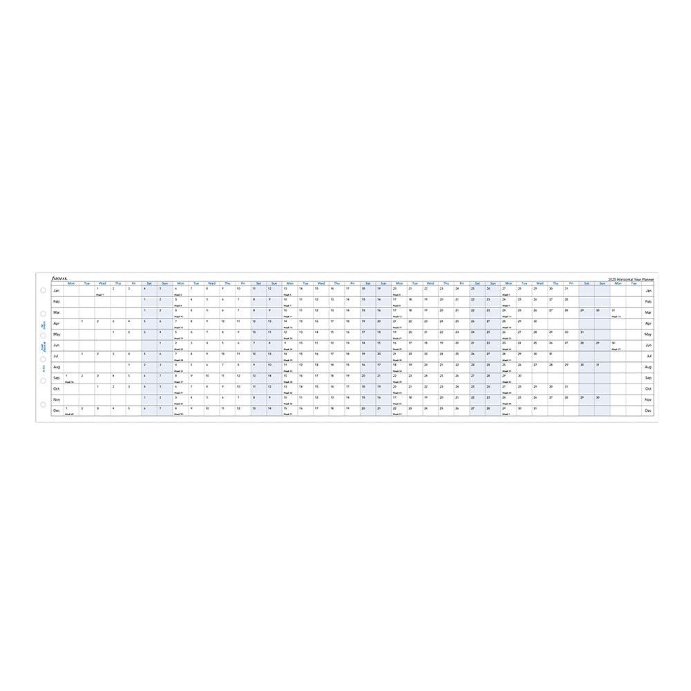 Filofax Pocket Horizontal Year Planner 2025