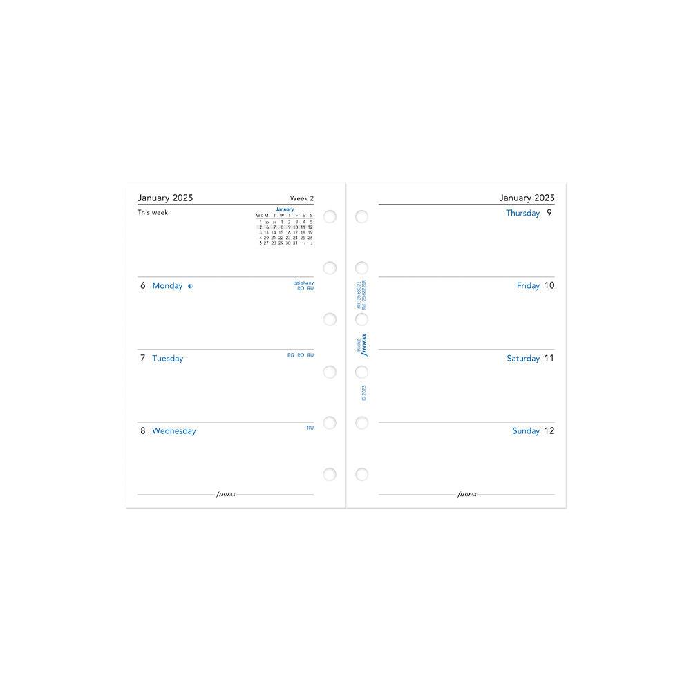 Filofax Pocket Week to View, 2025