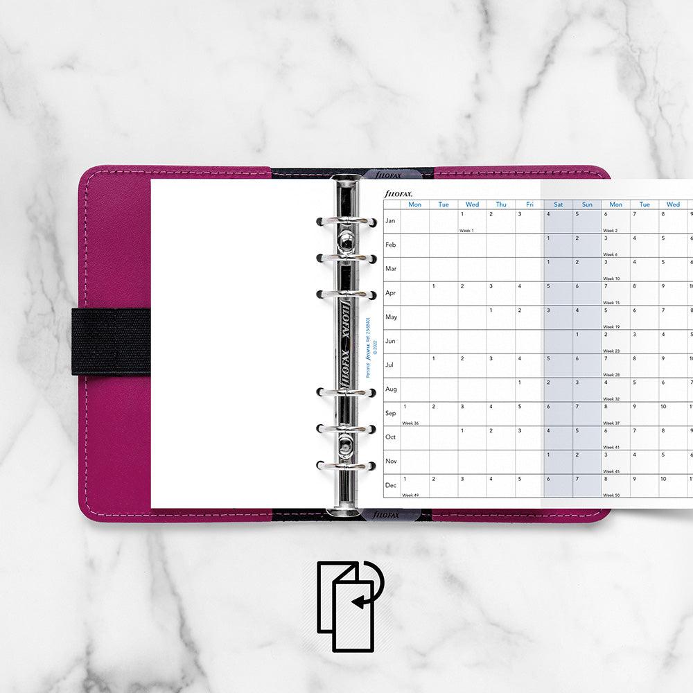 Filofax Personal Horizontal Year Planner 2025