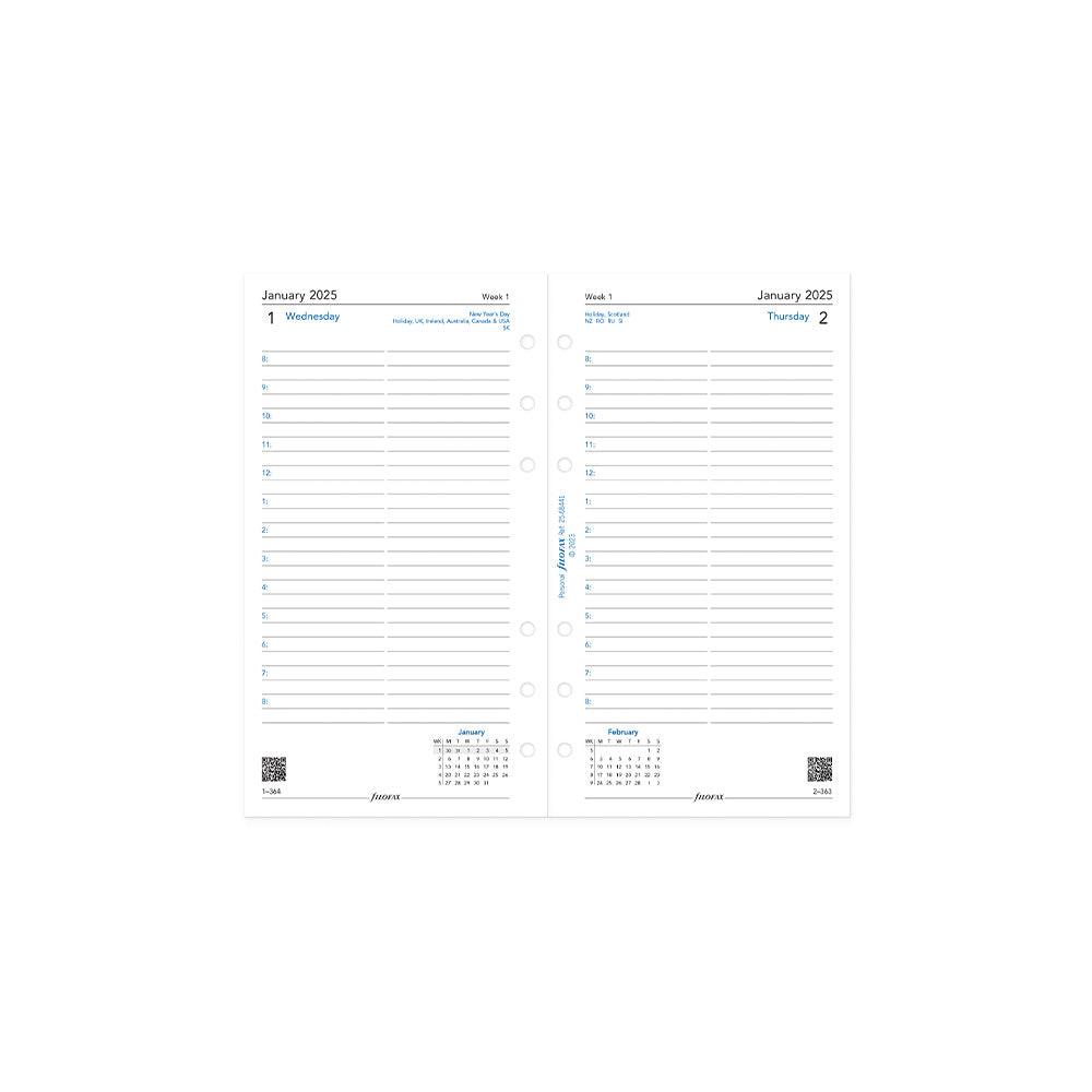 Filofax Personal Day per Page,  2025