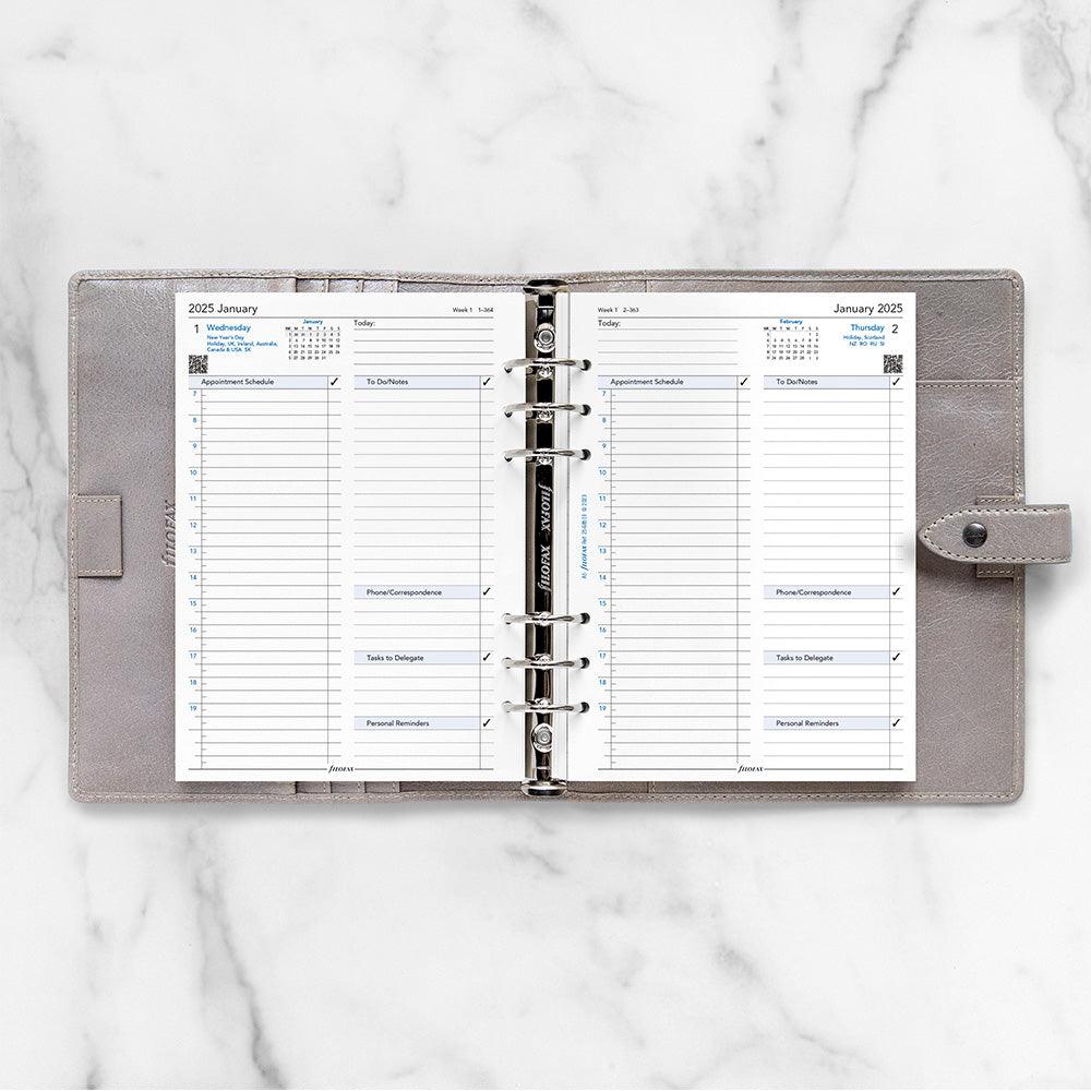 Filofax A5 Business Day per Page, 2025