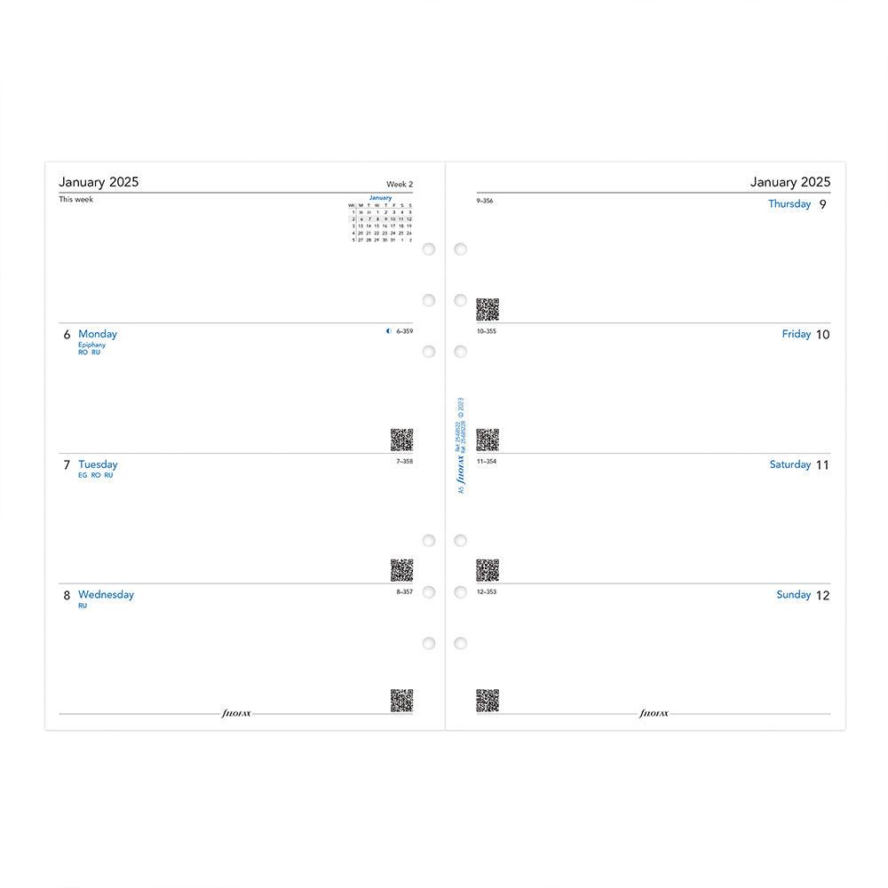 Filofax A5 Week to View, English, 2025