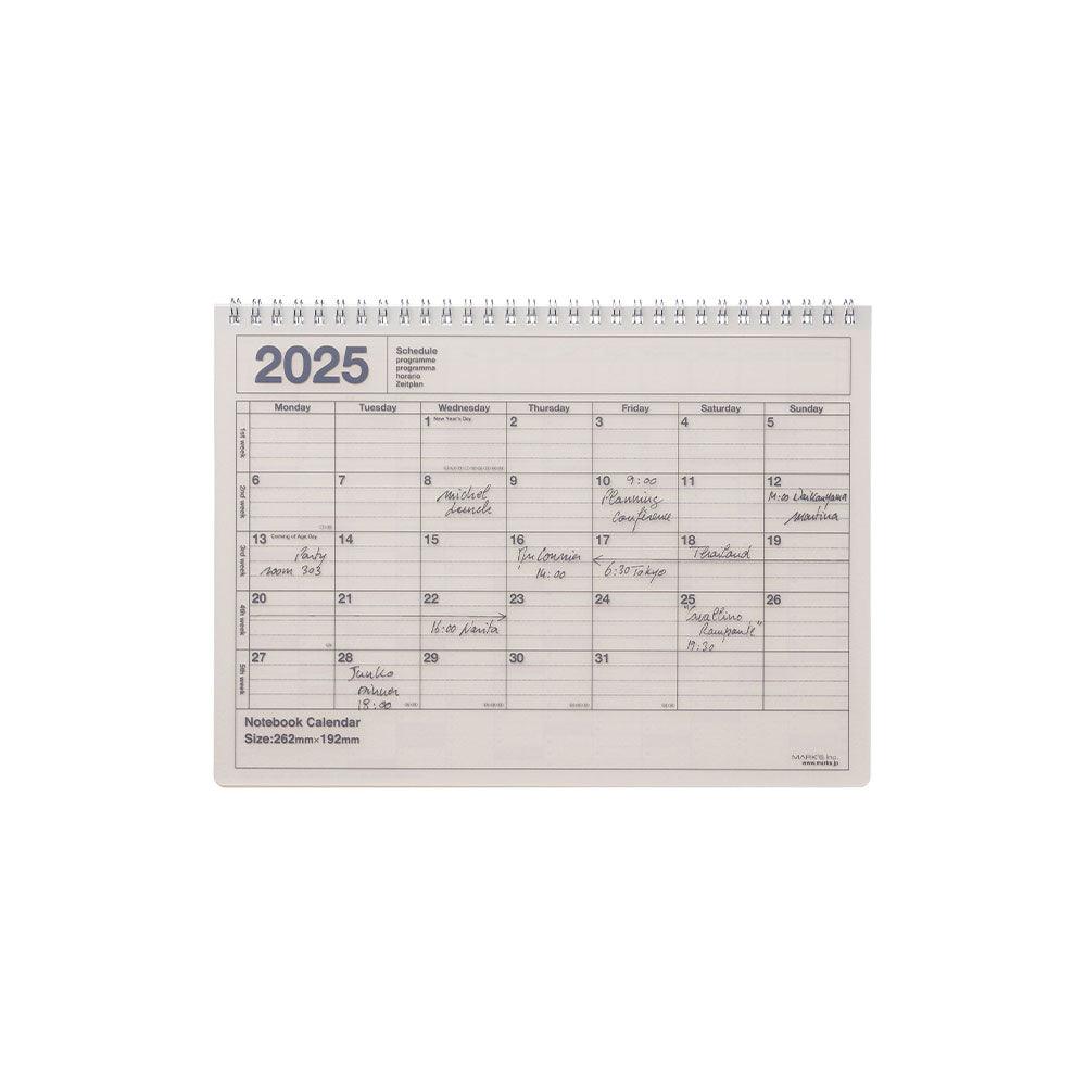 Mark’s Notebook Calendar Medium B5, 2025