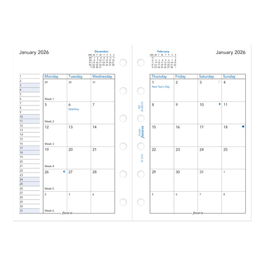 Filofax Pocket Month on Two Pages 2026
