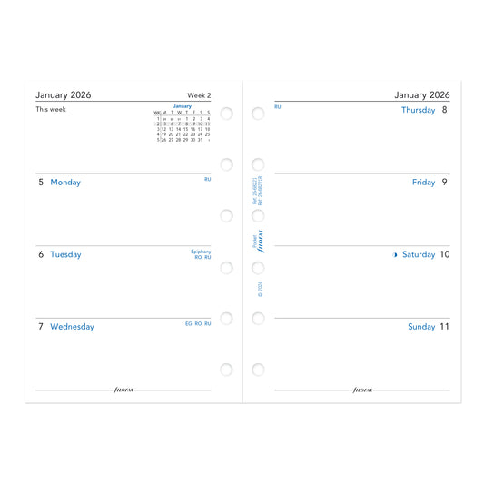 Filofax Pocket Week on Two Pages 2026