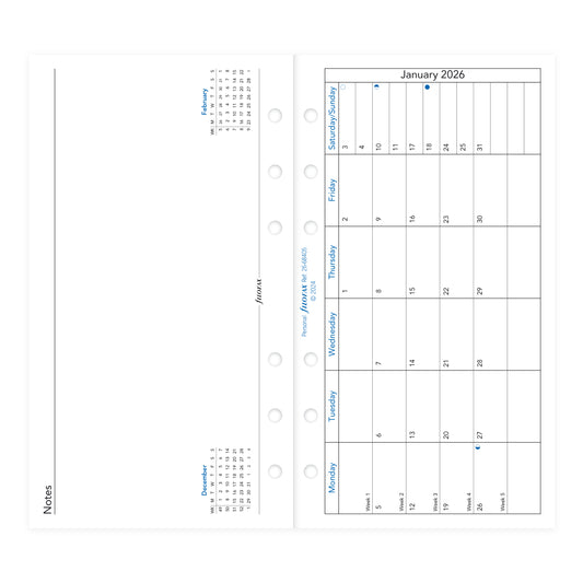 Filofax Personal Month on One Page 2026