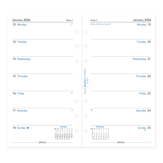 Filofax Personal Week on One Page 2026