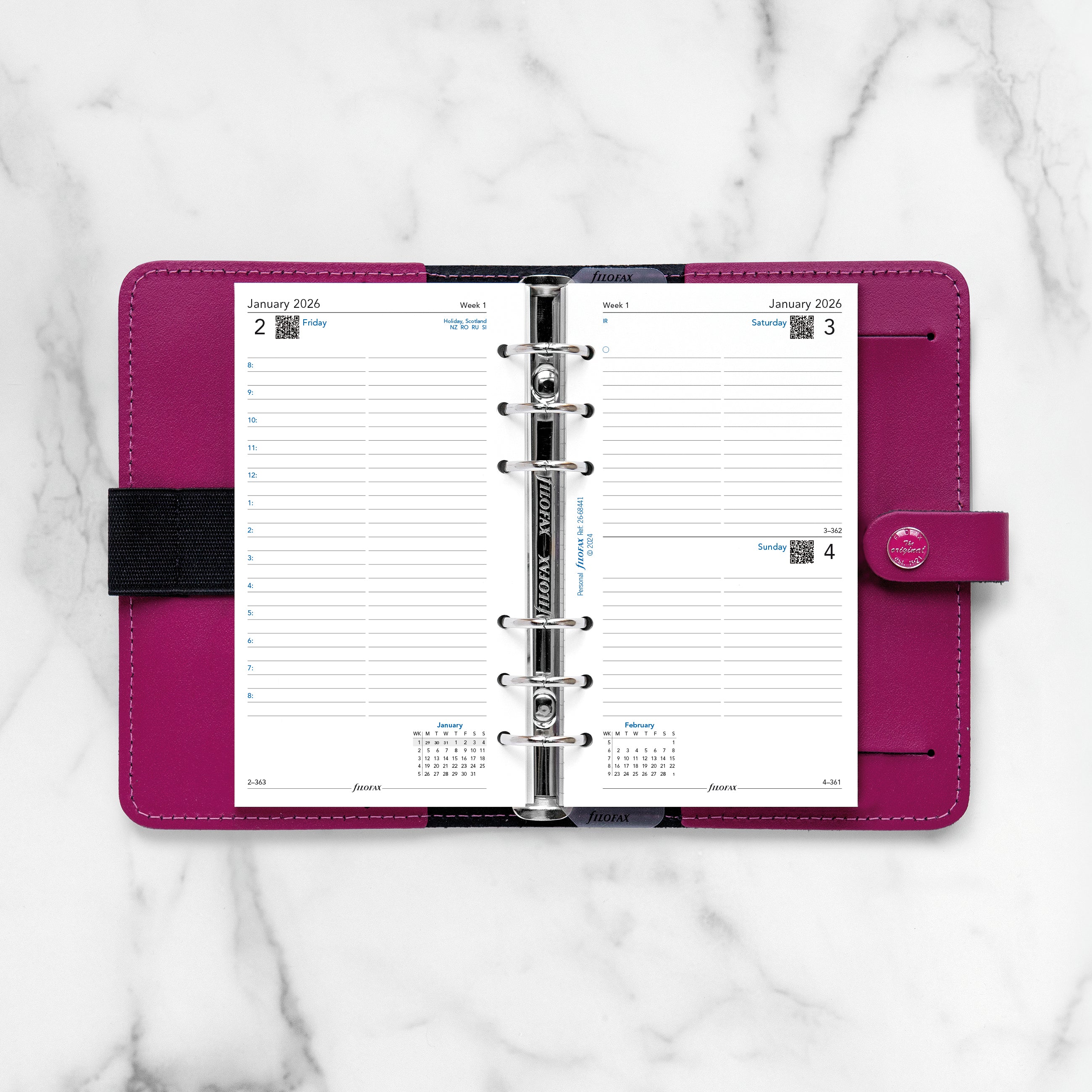 Filofax Personal One Day on a Page 2026