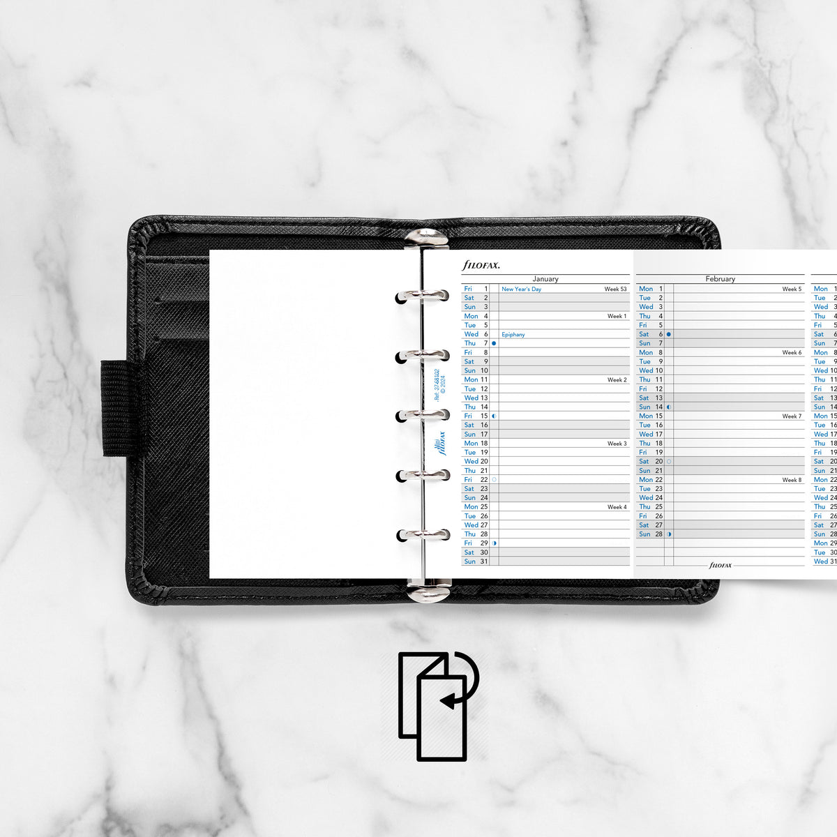 Filofax Mini Vertical Year Planner 2027