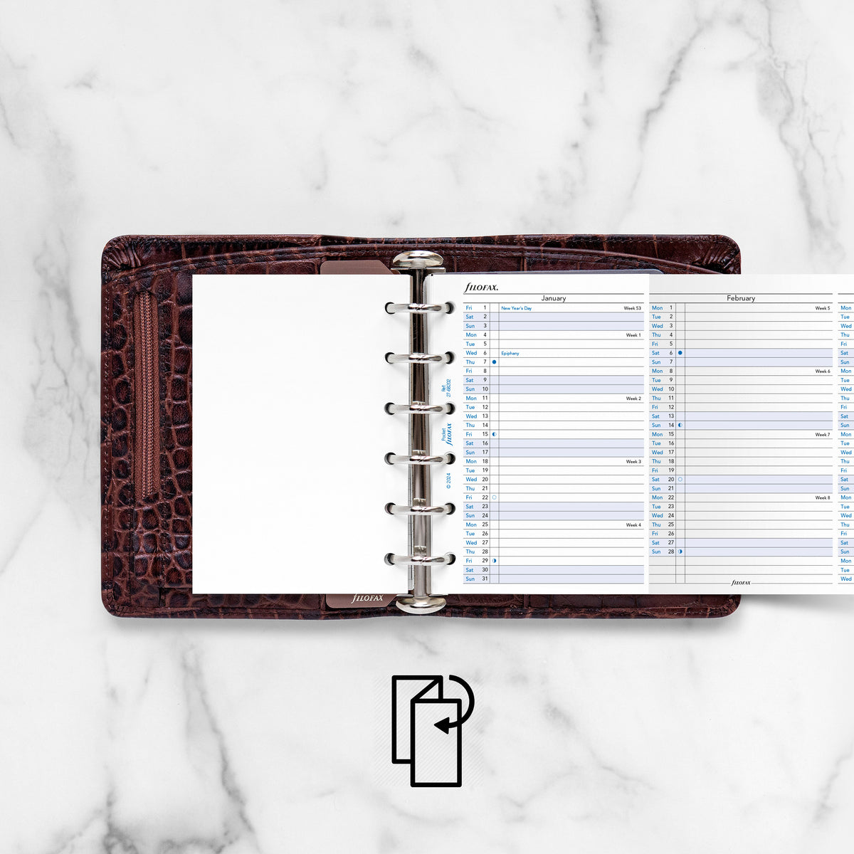 Filofax Pocket Vertical Year Planner 2027