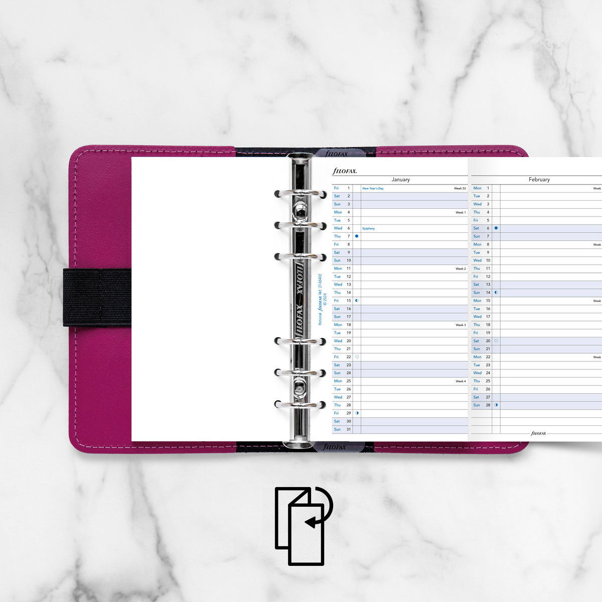 Filofax Personal Vertical Year Planner 2027