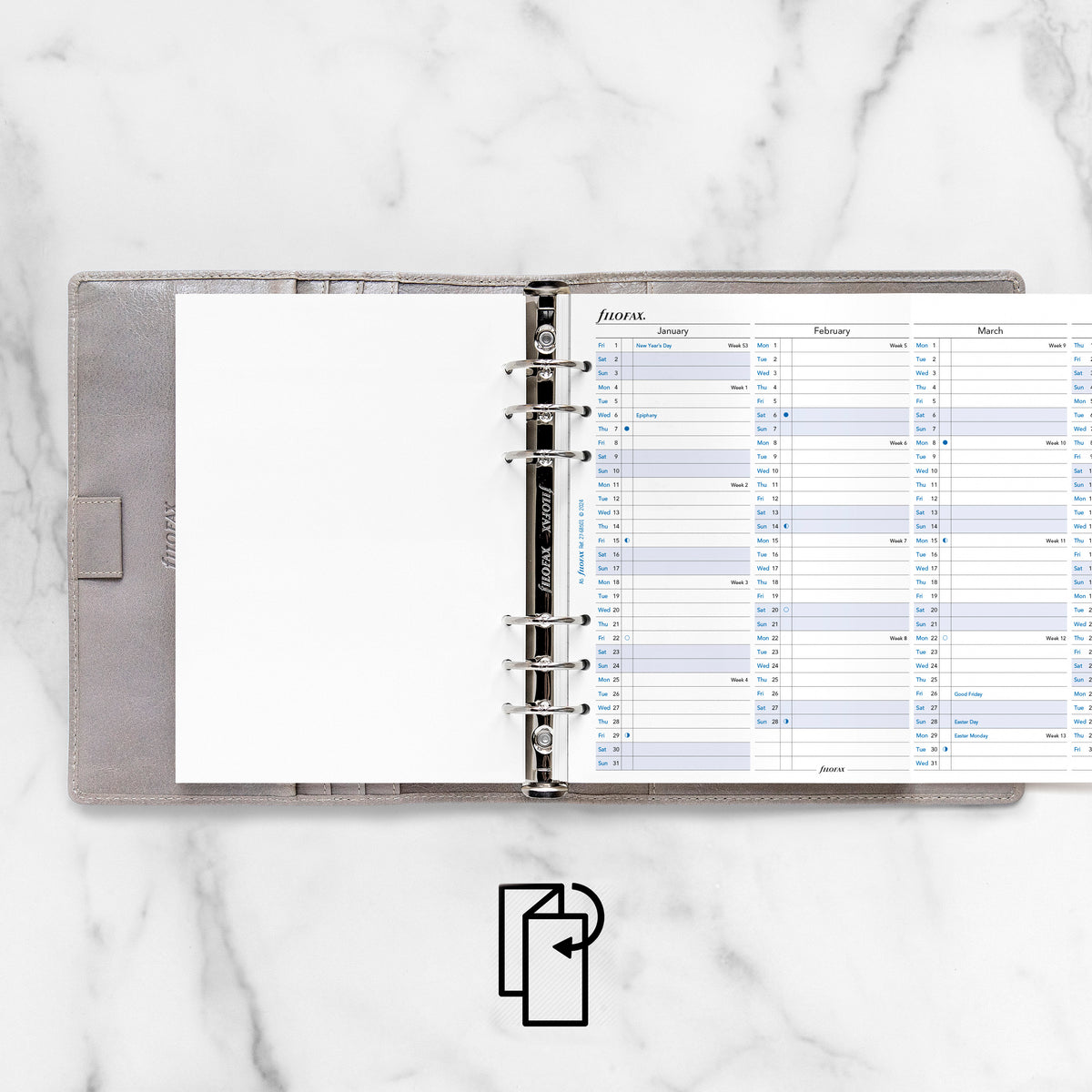 Filofax A5 Vertical Year Planner 2027