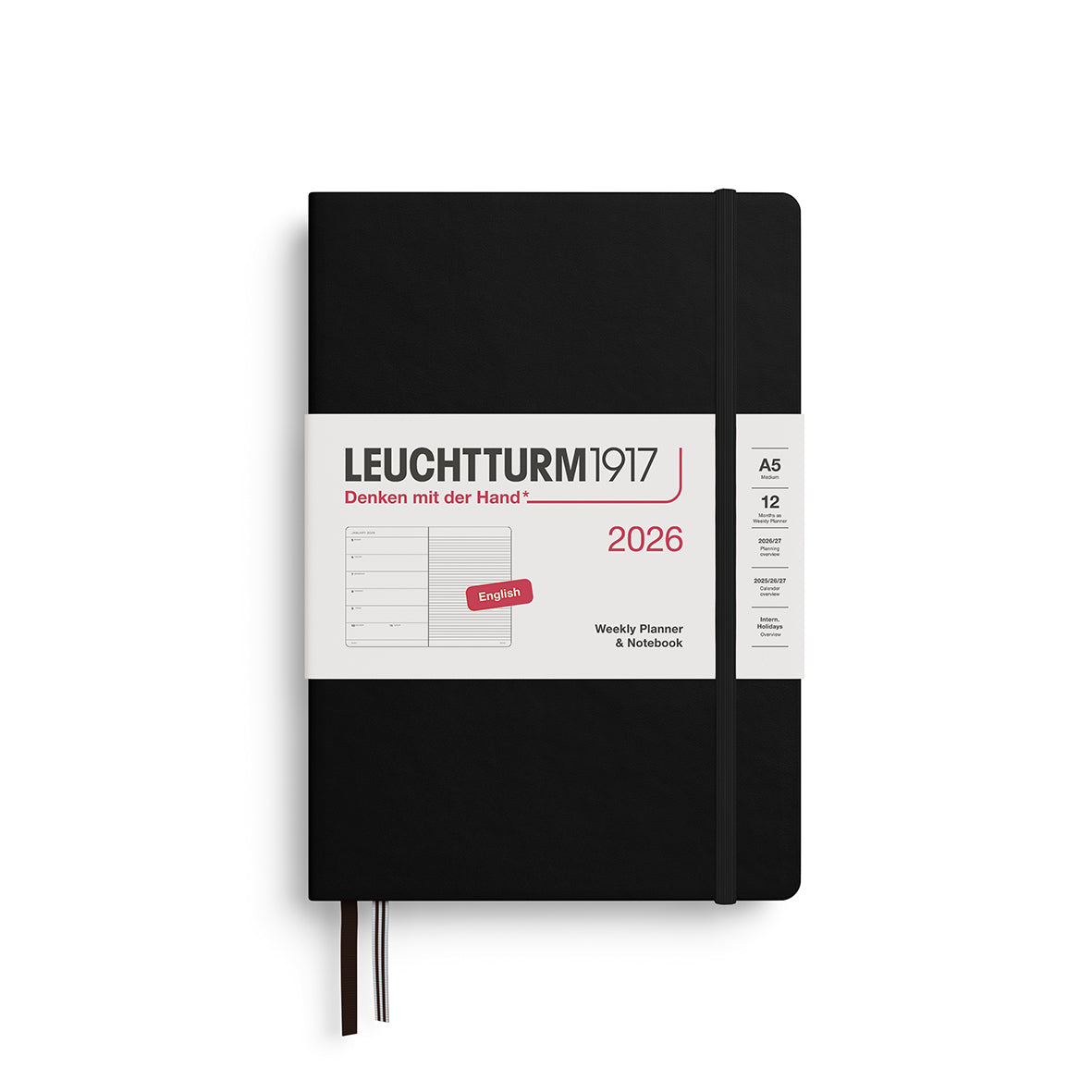 Leuchtturm1917 Weekly Planner & Notebook Medium (A5) 2026