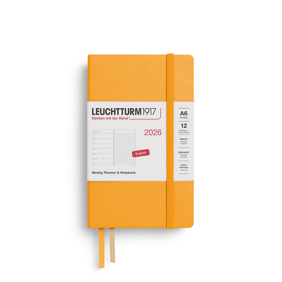 Leuchtturm1917 Weekly Planner & Notebook Pocket (A6) 2026