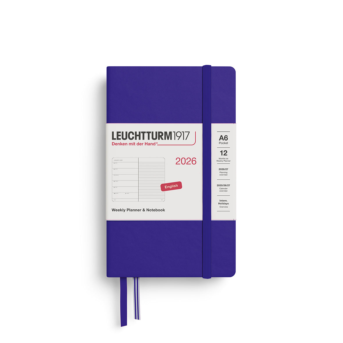 Leuchtturm1917 Weekly Planner & Notebook Pocket (A6) 2026
