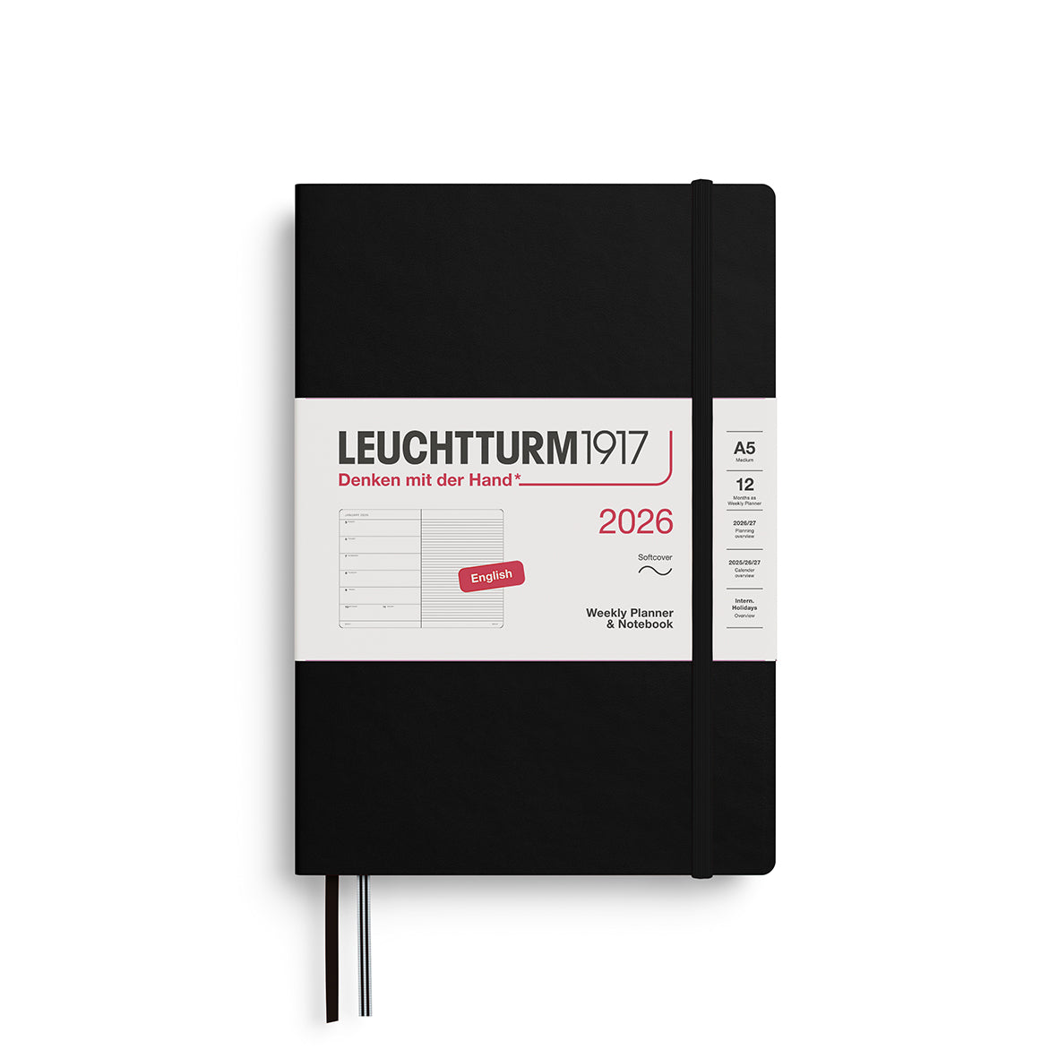 Leuchtturm1917 Weekly Planner & Notebook Medium (A5) Softcover 2026