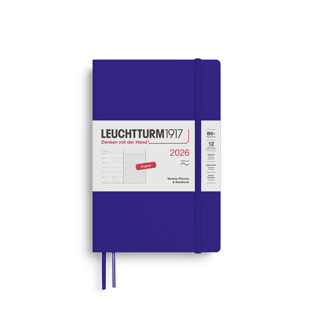 Leuchtturm1917 Weekly Planner & Notebook Paperback (B6+) Softcover 2026