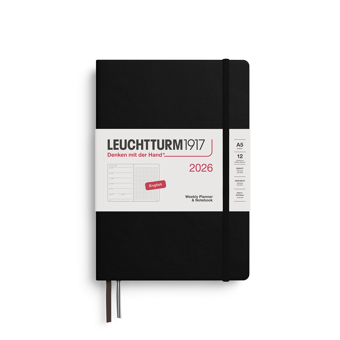 Leuchtturm1917 Weekly Planner & Notebook Dotted Medium (A5) 2026