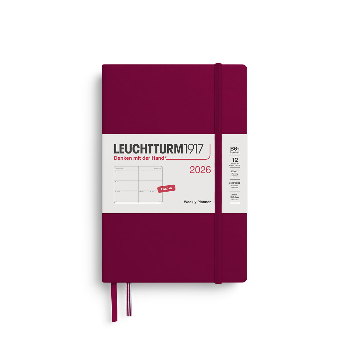 Leuchtturm1917 Weekly Planner Paperback (B6+) 2026