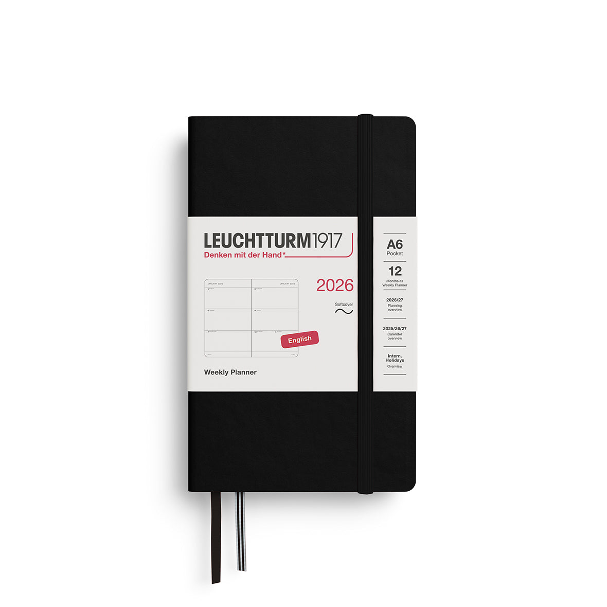 Leuchtturm1917 Weekly Planner Pocket (A6) Softcover 2026