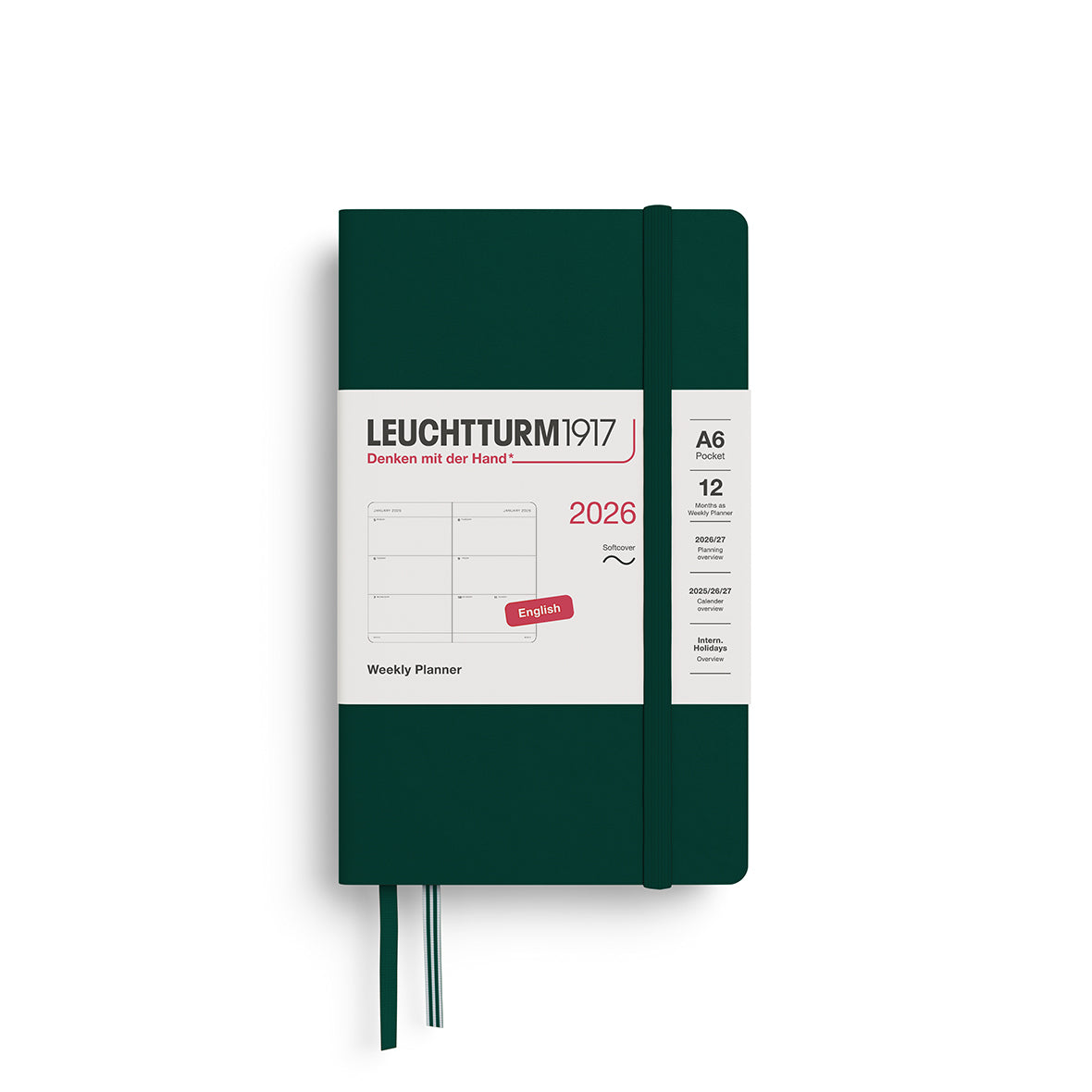 Leuchtturm1917 Weekly Planner Pocket (A6) Softcover 2026