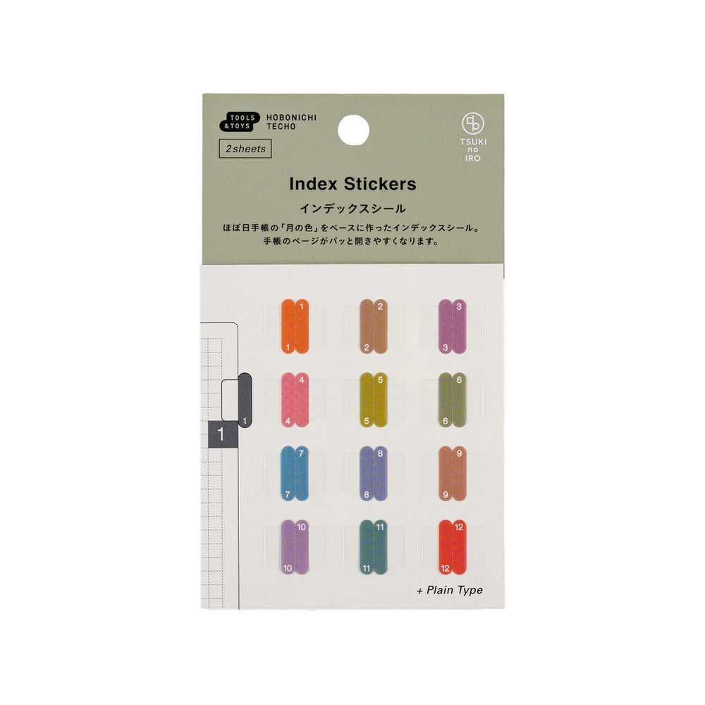 Hobonichi TSUKI no IRO: Index Stickers