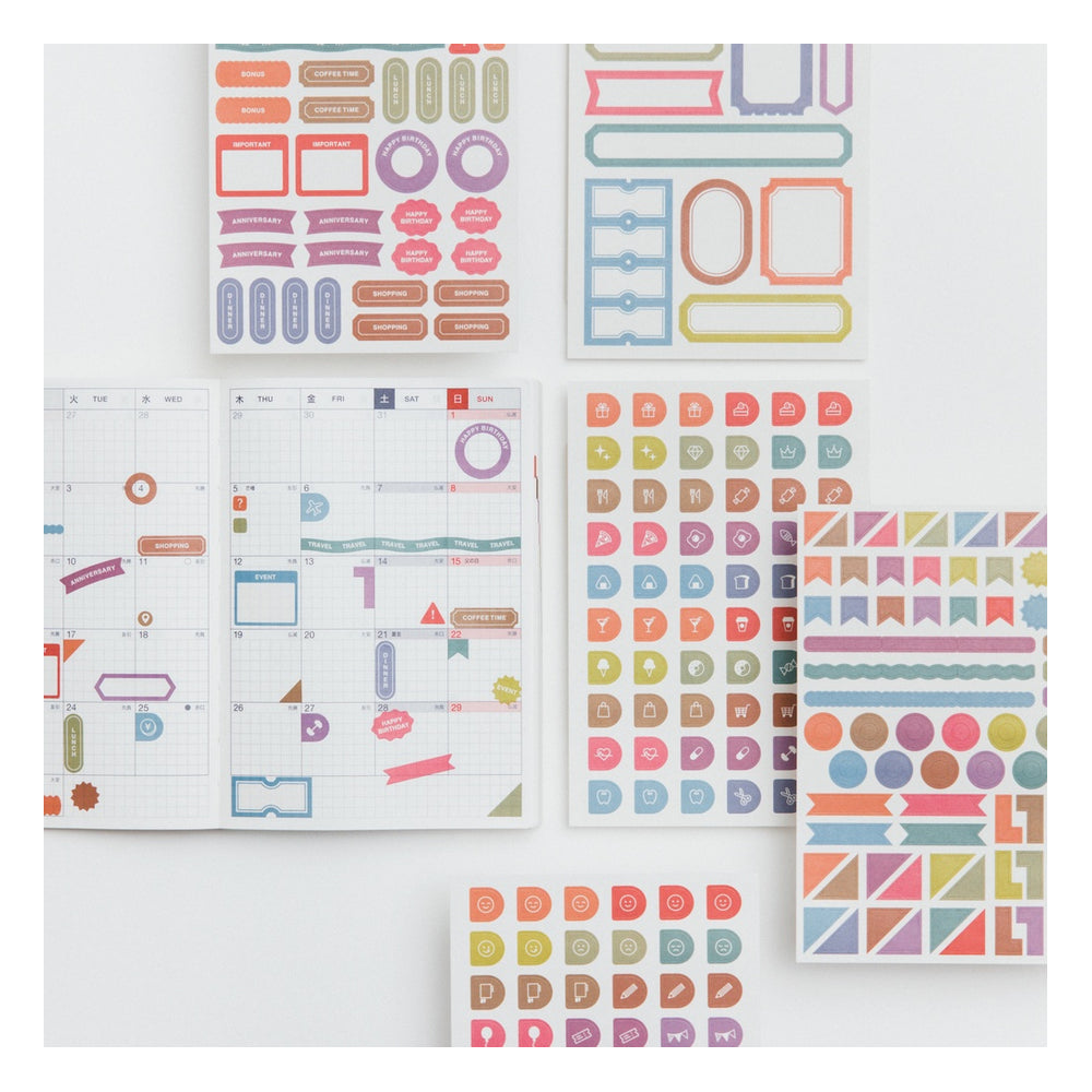 Hobonichi TSUKI no IRO: Sticker Set (Schedule)