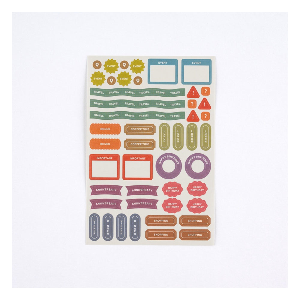 Hobonichi TSUKI no IRO: Sticker Set (Schedule)