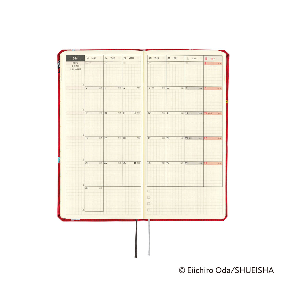 Hobonichi Weeks ONE PIECE magazine: Straw Hat Luffy (Red) 2026