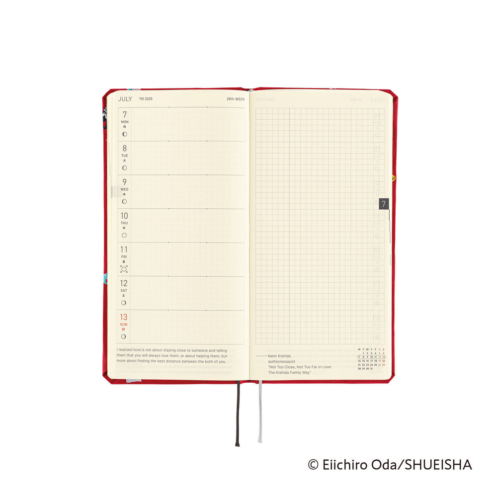 Hobonichi Weeks ONE PIECE magazine: Straw Hat Luffy (Red) 2026