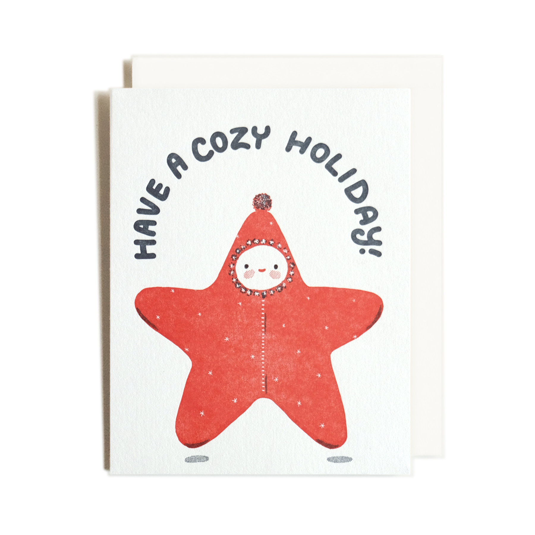 Homework Letterpress Cozy Star Holiday Card
