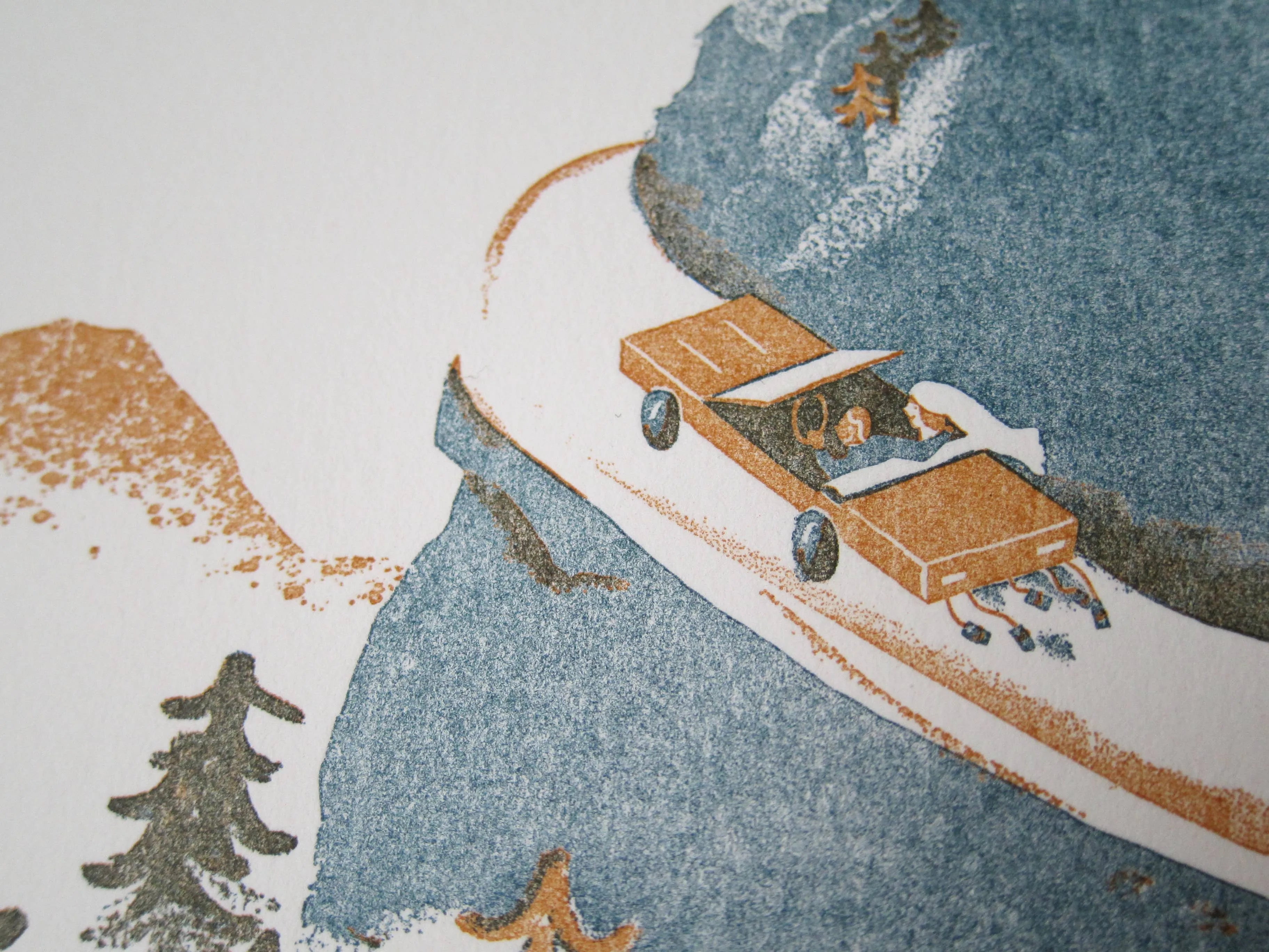 Homework Letterpress New Adventures Wedding Card