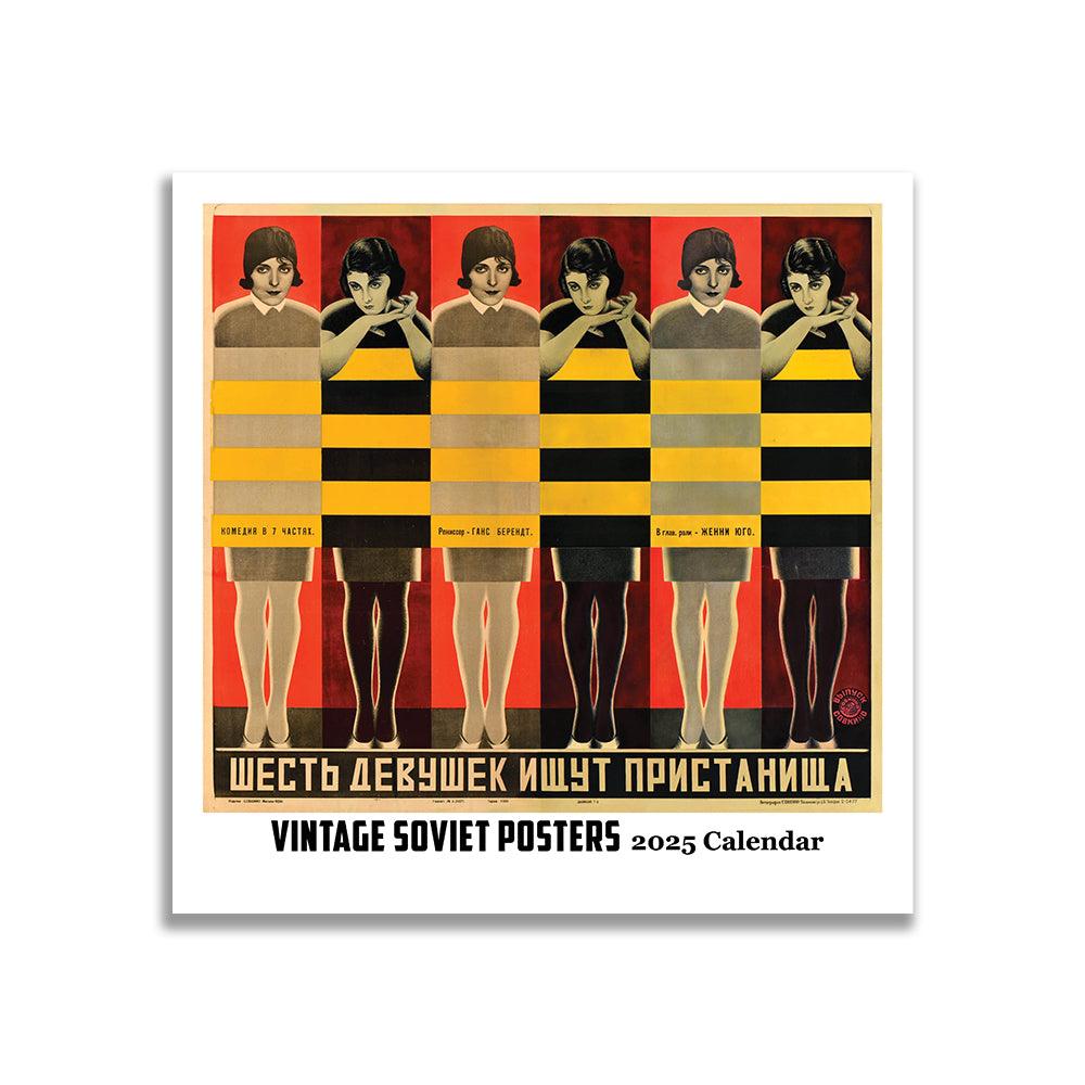 Retrospect Vintage Soviet Posters Square Wall Calendar 2025