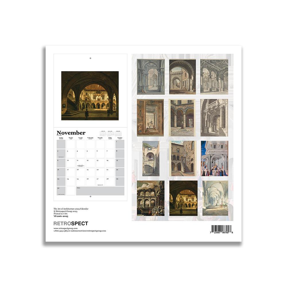 Retrospect Art of Architecture Square Wall Calendar 2025