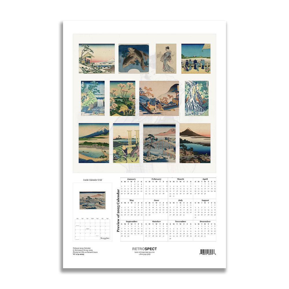 Retrospect Hokusai Wall Calendar 2025