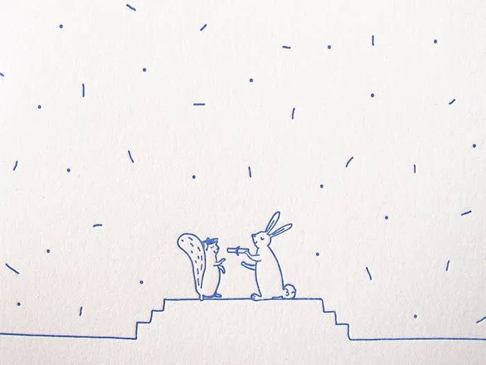 Homework Letterpress Squirrel Congratulations Graduation Card